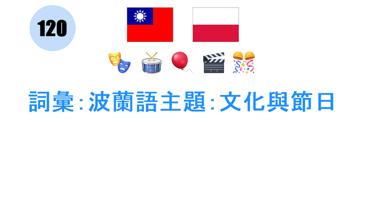 詞彙：波蘭語主題：文化與節日